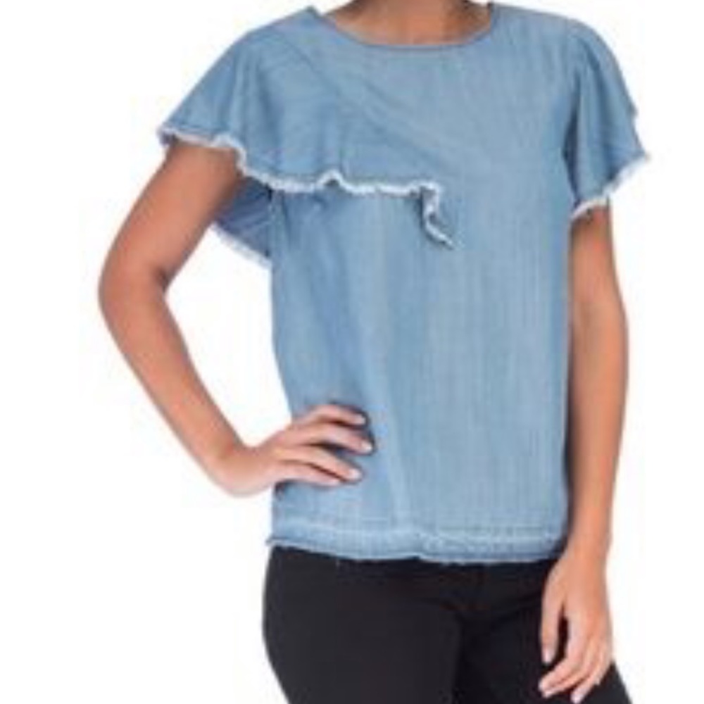 NWT Tencel/Denim look top